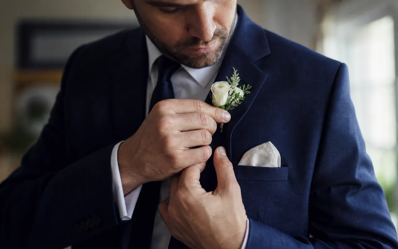 Comment assortir pochette et boutonnière sans en faire trop