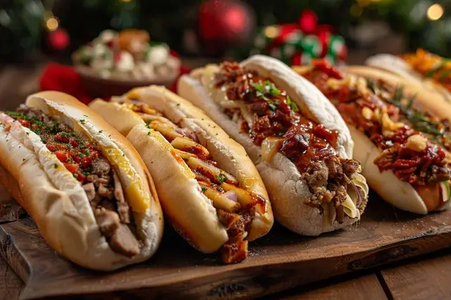 Bocadillos sucrés et salés pour un traiteur repas de Noël