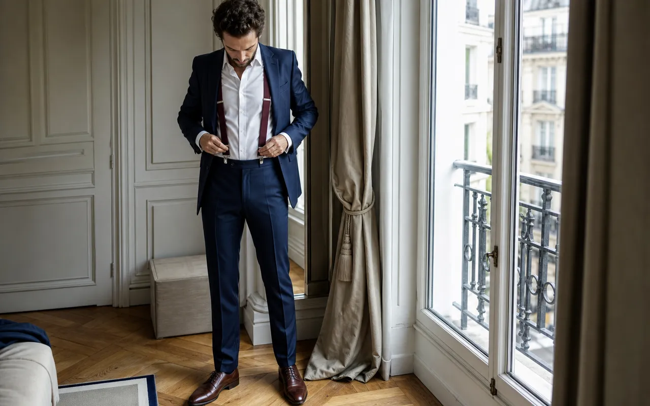 Bretelles pour costume bleu marine : Quelles bretelles choisir pour un costume bleu marine ?