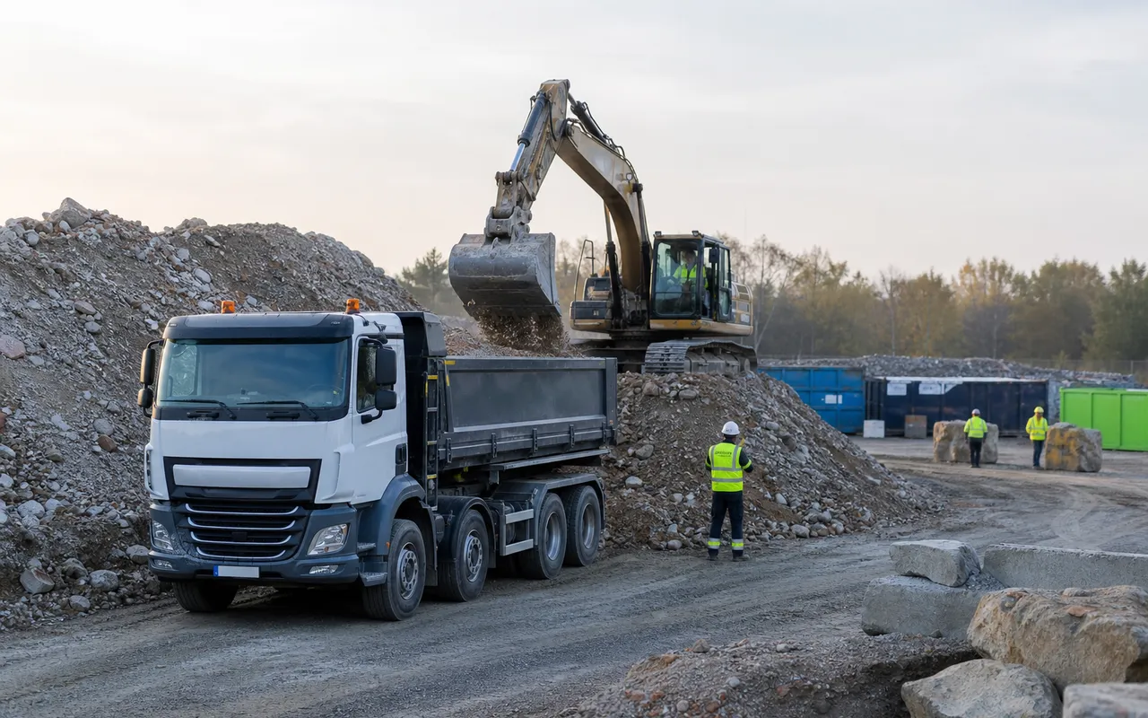 Location camion benne grande capacité : adaptée aux chantiers à fort volume