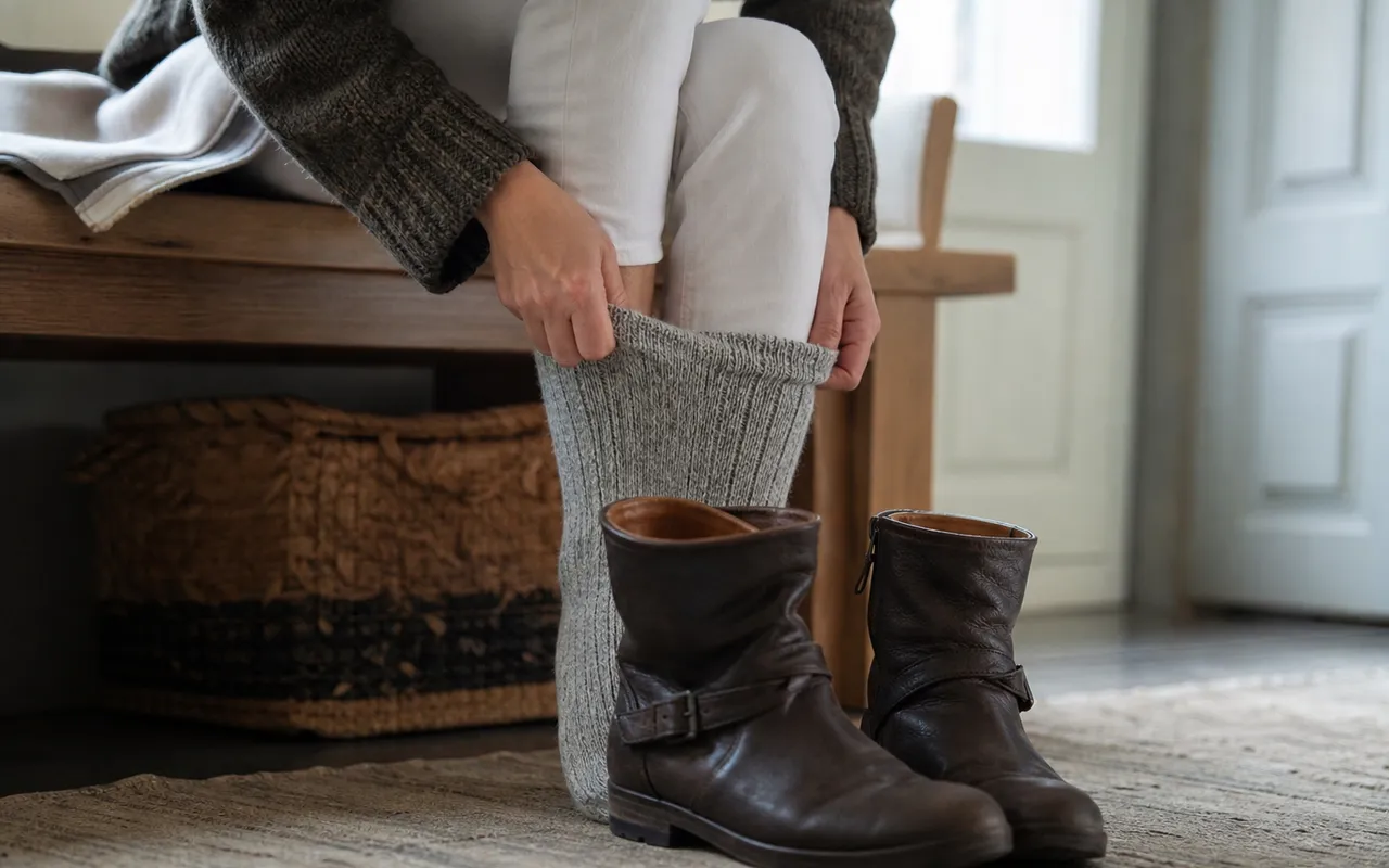 Chaussettes hautes pour bottes : confort thermique et maintien optimal