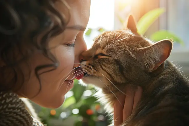 Comprendre les raisons pour lesquelles votre chat vous lèche le visage : comportement félin décrypté
