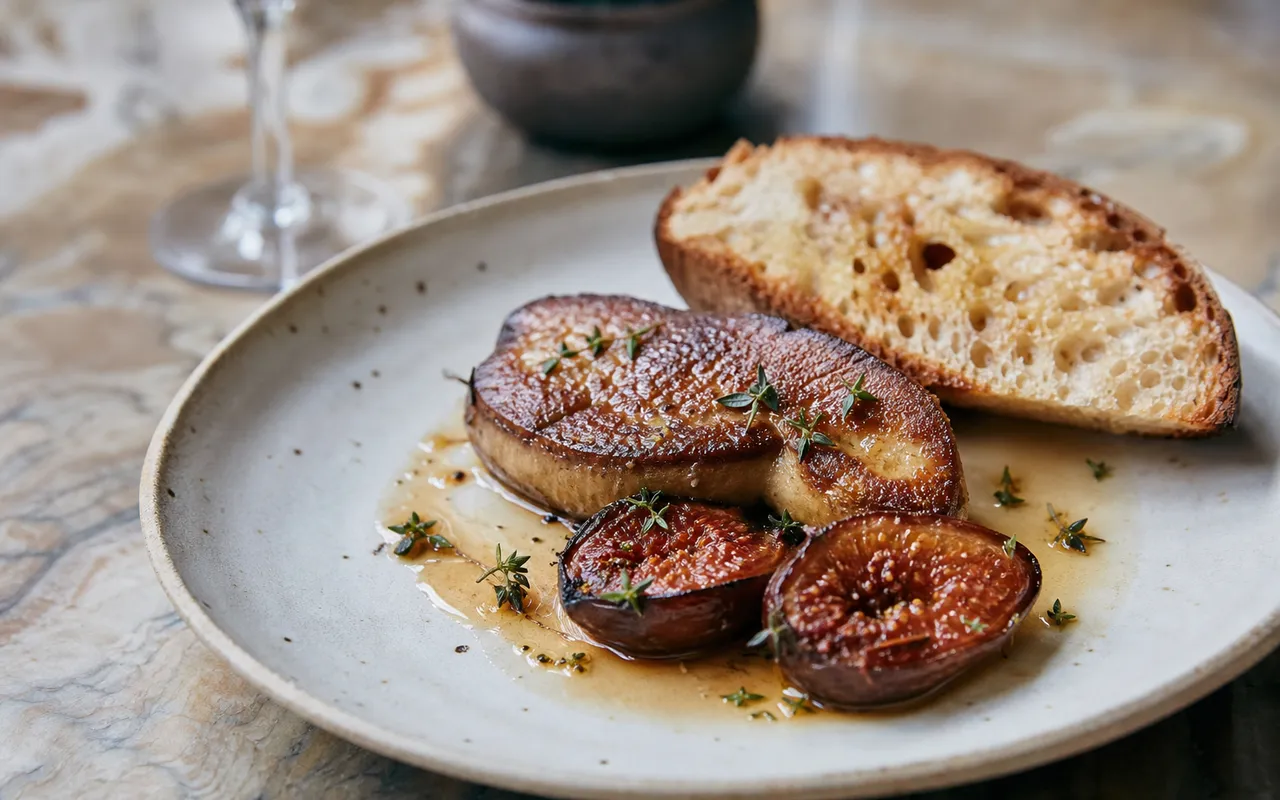 Foie gras et figues fraiches poêlées : Poêlée de foie gras et figues fraîches, recette sucrée-salée