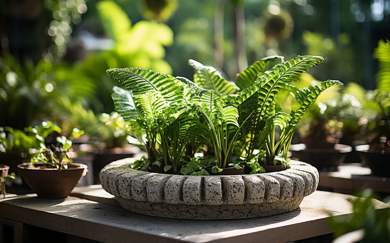 La fabrication de décorations de jardin en béton léger
