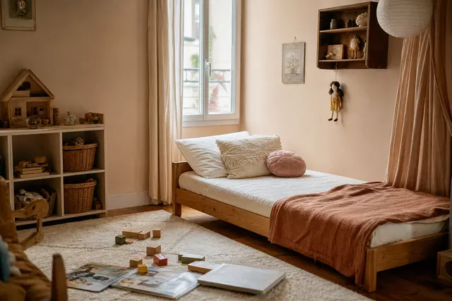 Lit Montessori avec espace de jeu : créer un coin jeu et repos