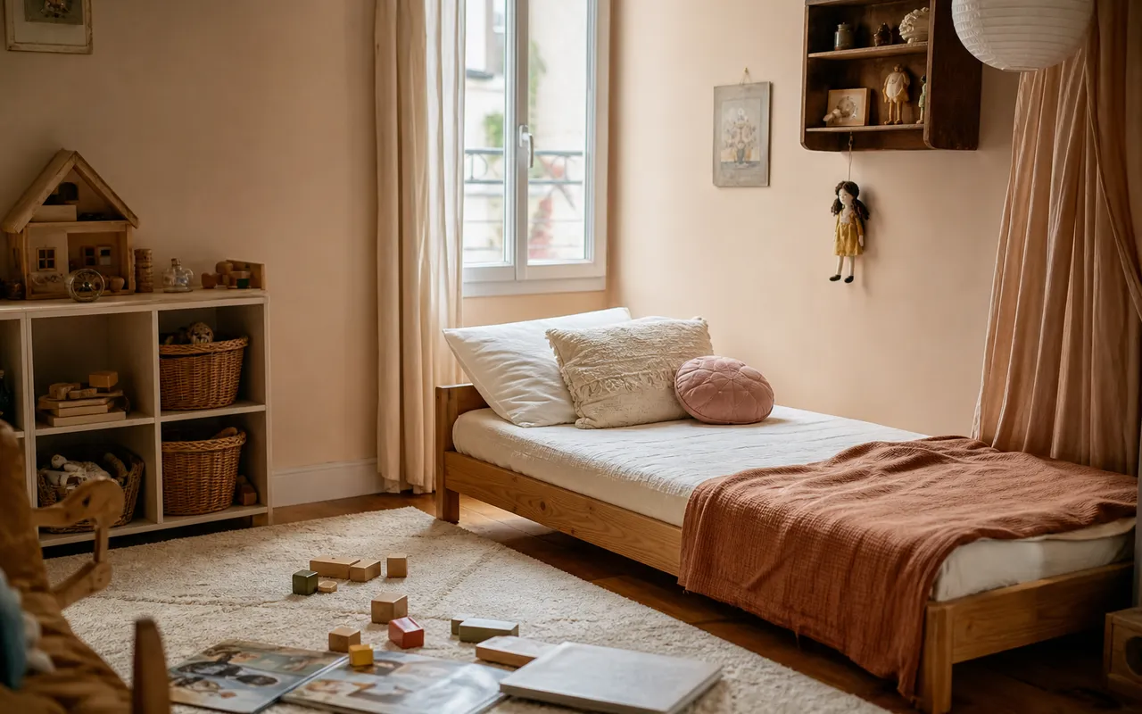 Lit Montessori avec espace de jeu : créer un coin jeu et repos