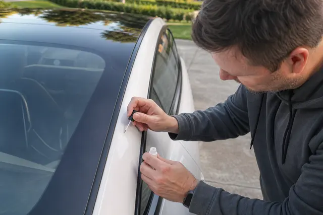 Stylo retouche Tesla pour éclats sur toit : éliminez les éclats sur le toit de votre Tesla