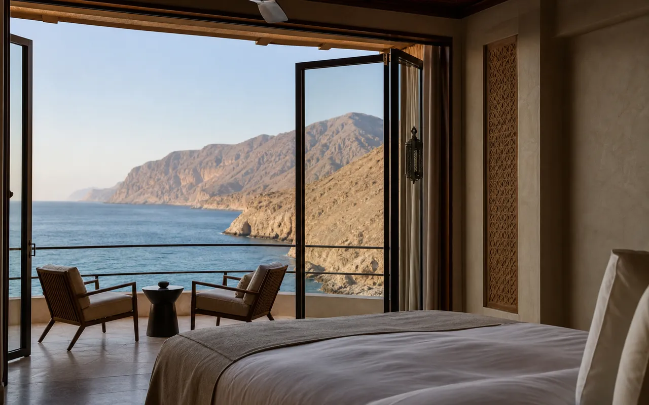 Séjour avec vue sur mer à Oman : profitez d’une vue imprenable sur l’océan depuis votre chambre