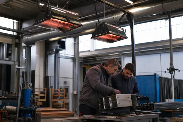 Tube radiant gaz pour locaux industriels : Chauffage par tube radiant gaz conçu pour locaux industriels exigeants