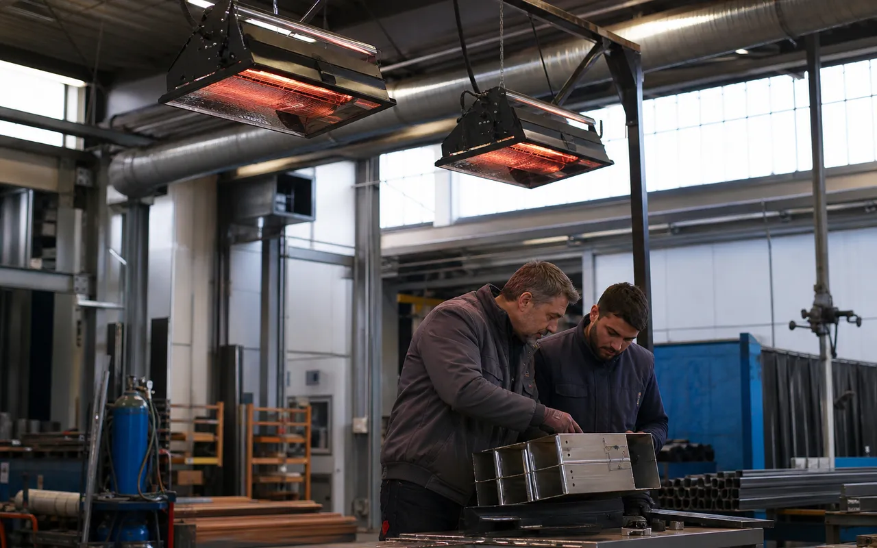 Tube radiant gaz pour locaux industriels : Chauffage par tube radiant gaz conçu pour locaux industriels exigeants